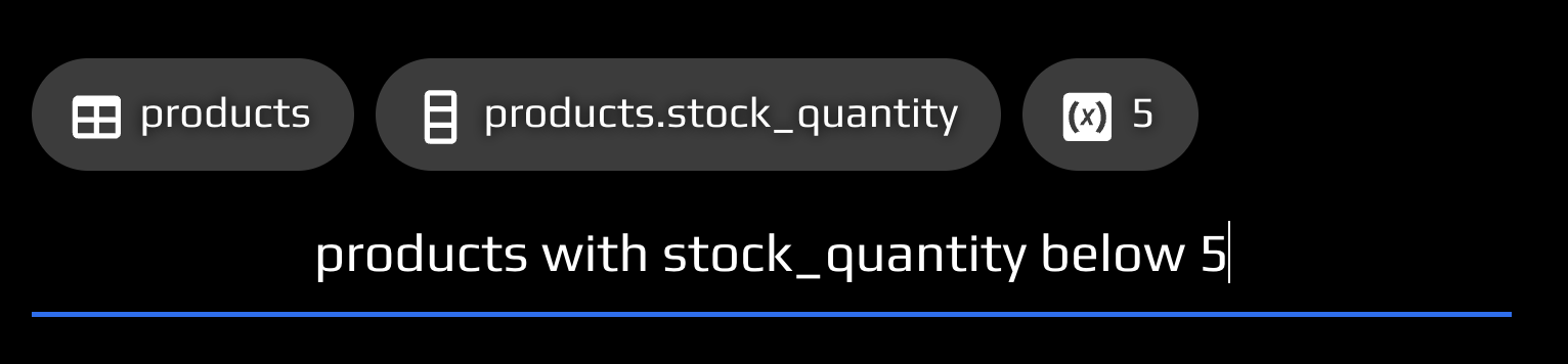 NLQ Prompt Input